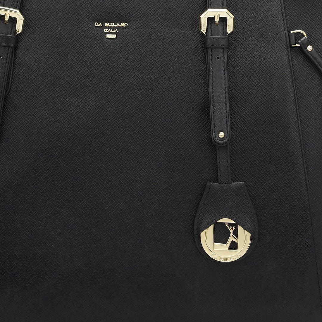 Franzy Leather Tote - Black