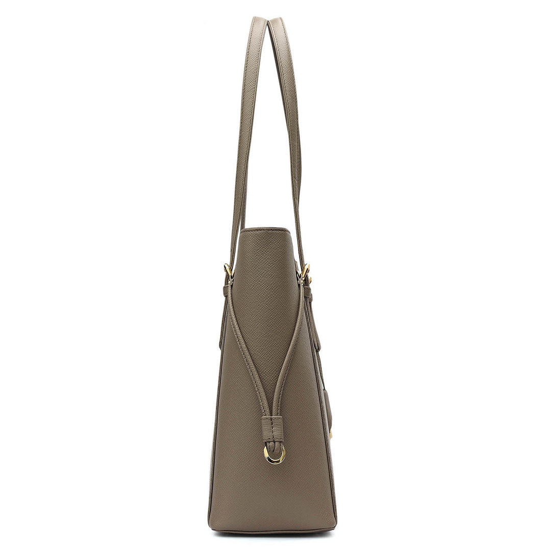 Medium Monogram Franzy Leather Tote - Smoke Grey
