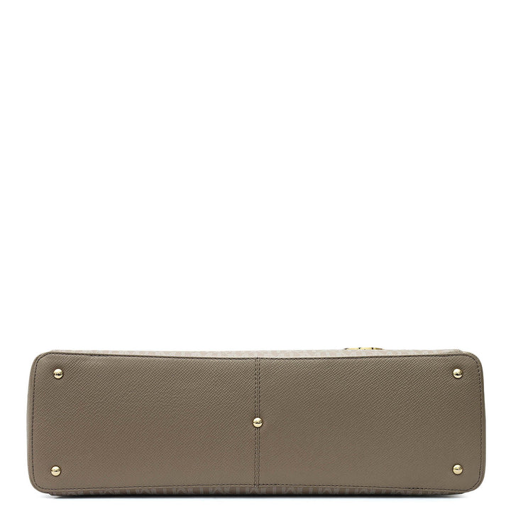 Medium Monogram Franzy Leather Tote - Smoke Grey