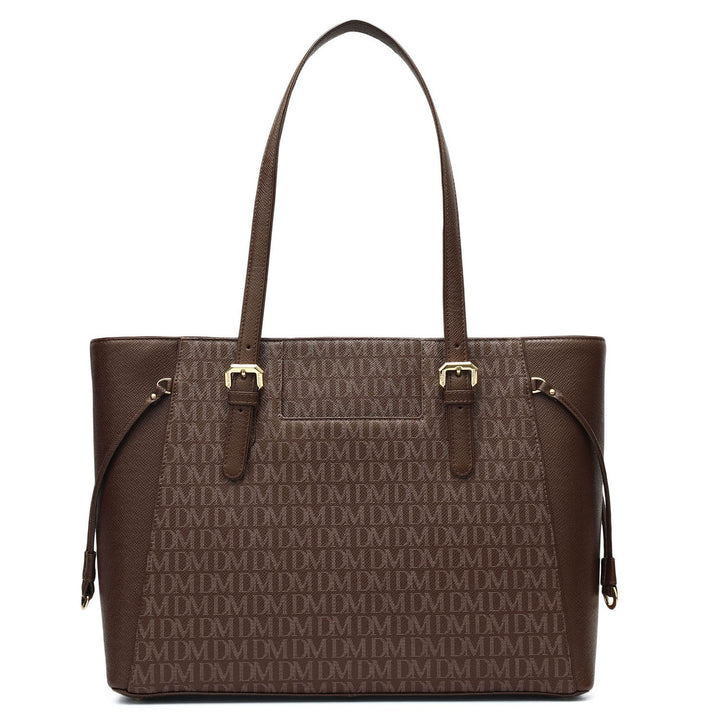 Medium Monogram Franzy Leather Tote - Walnut