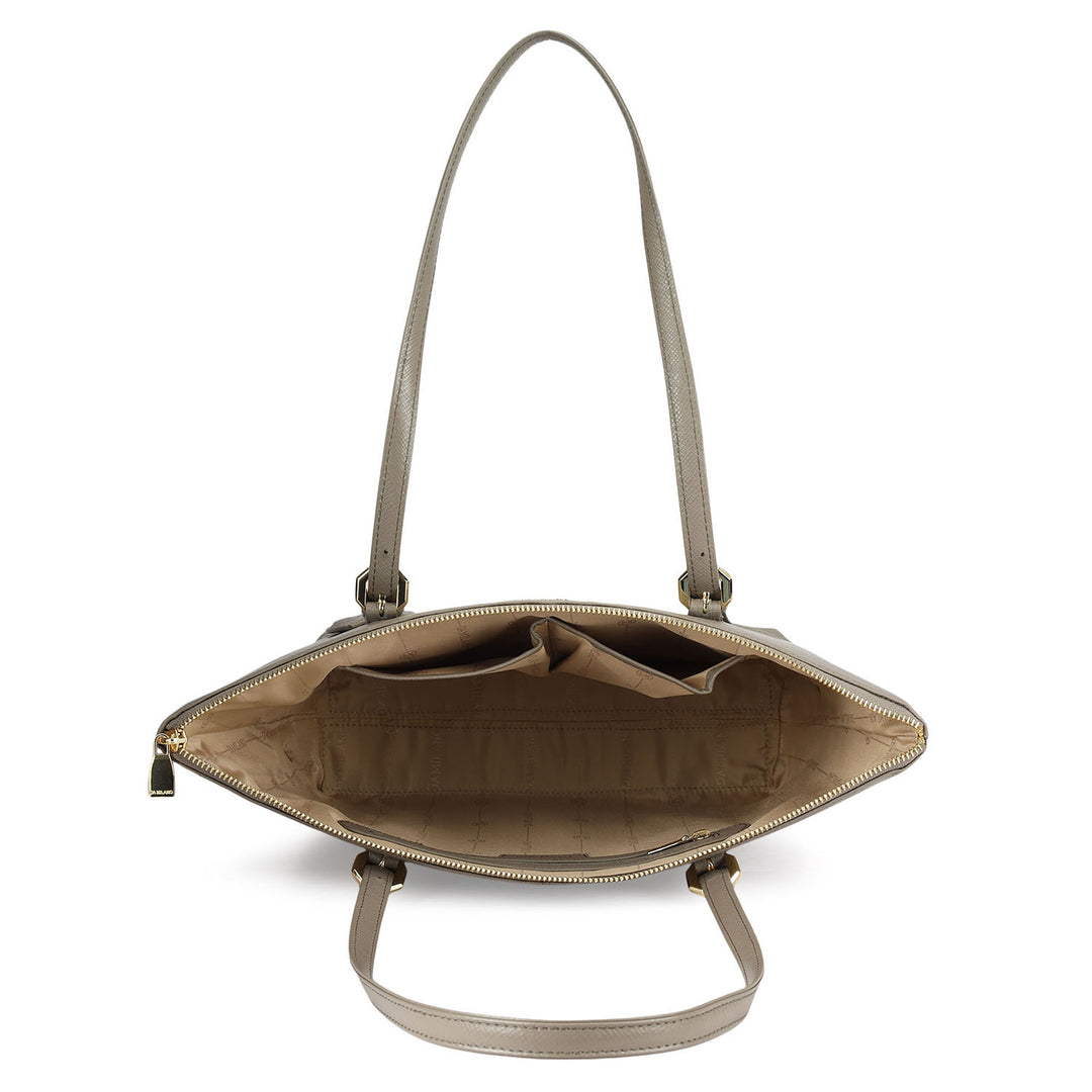 Medium Franzy Leather Tote - Smoke Grey