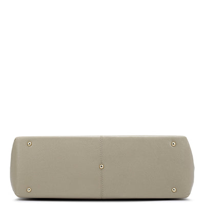 Medium Croco Leather Tote - Frost