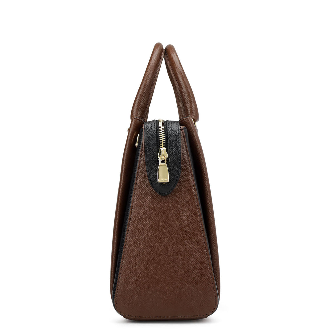 Medium Franzy Leather Satchel - Date