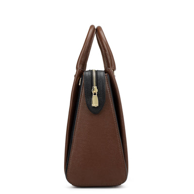 Medium Franzy Leather Satchel - Date