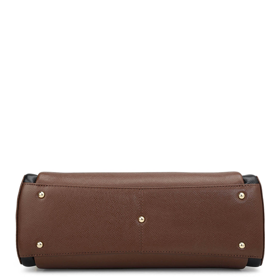 Medium Franzy Leather Satchel - Date