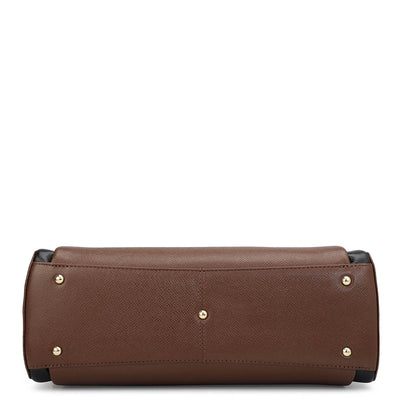 Medium Franzy Leather Satchel - Date