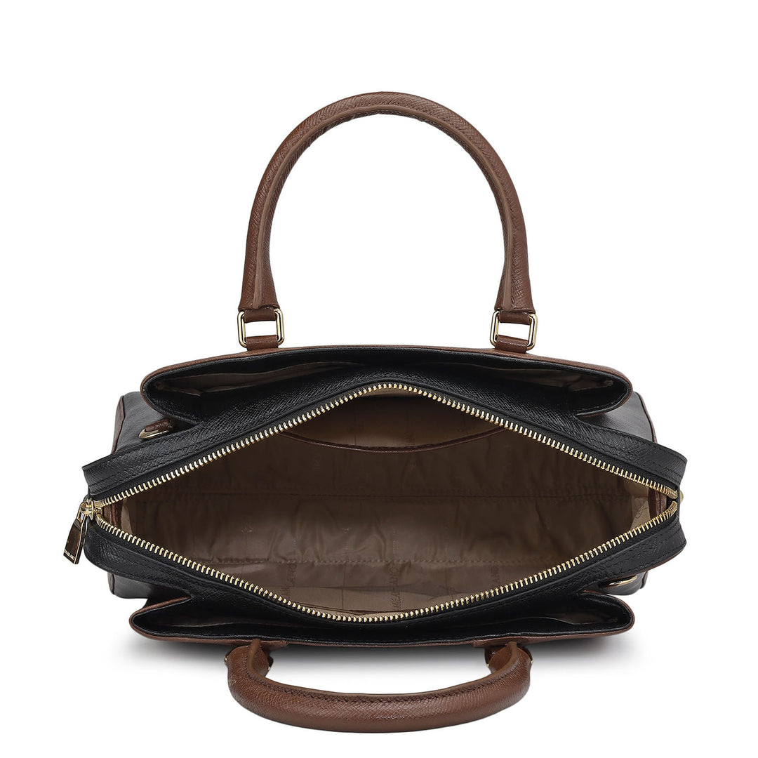 Medium Franzy Leather Satchel - Date