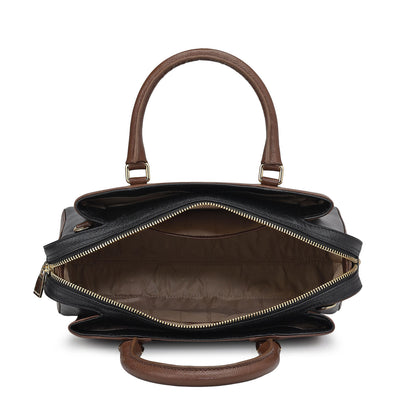 Medium Franzy Leather Satchel - Date