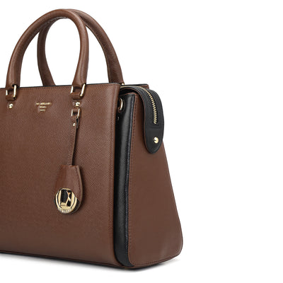 Medium Franzy Leather Satchel - Date