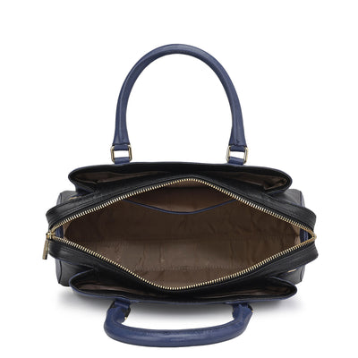 Medium Franzy Leather Satchel - Stardust