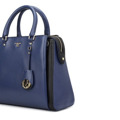 Medium Franzy Leather Satchel - Stardust