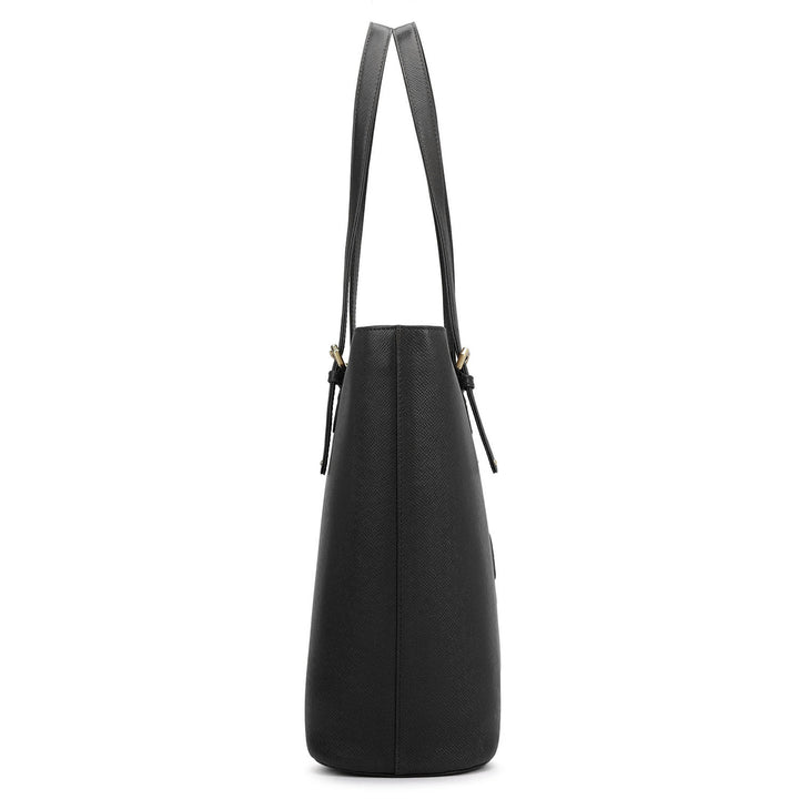 Large Franzy Leather Tote - Black