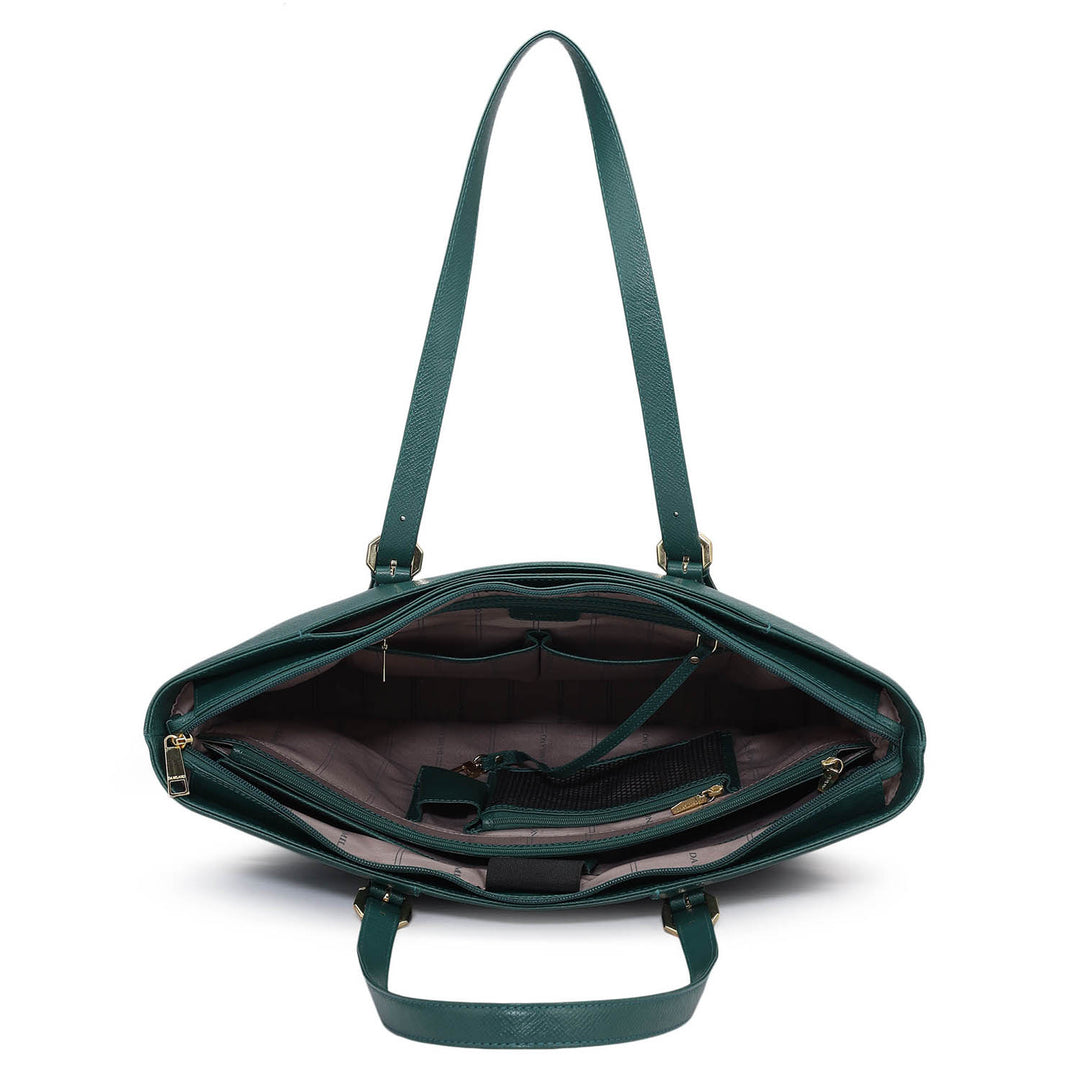 Large Franzy Leather Tote - Forest