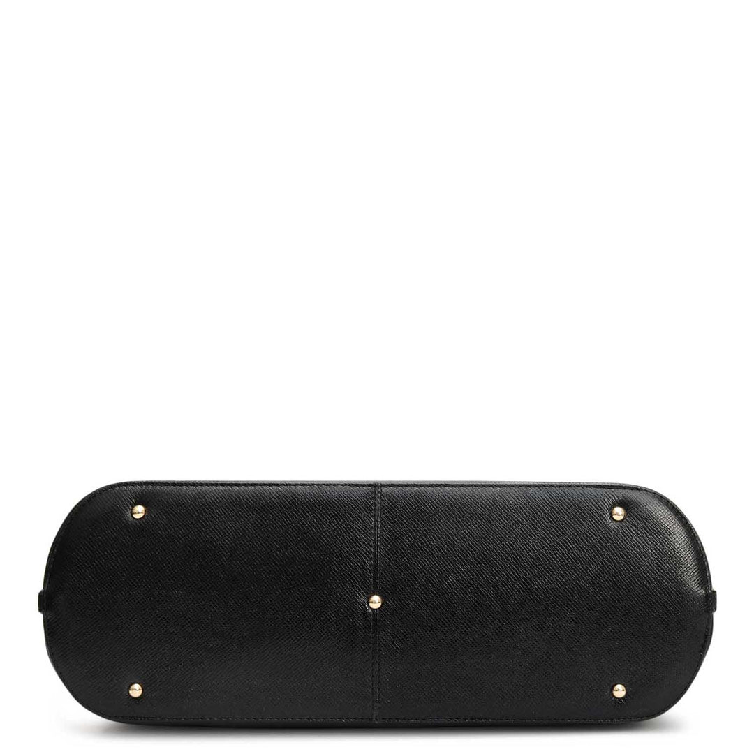 Large Franzy Leather Tote - Black