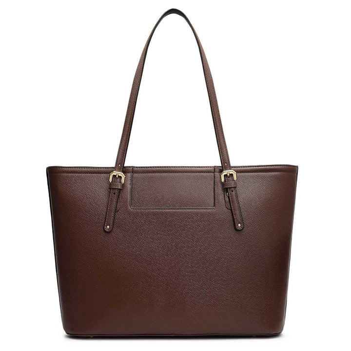 Large Franzy Leather Tote - Walnut