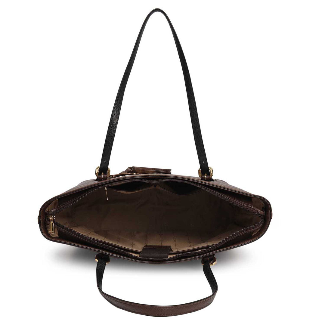 Large Franzy Leather Tote - Walnut