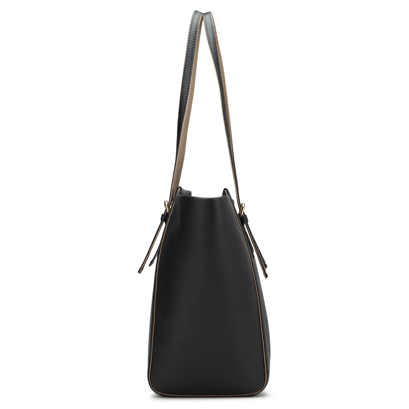 Large Wax Leather Tote - Black