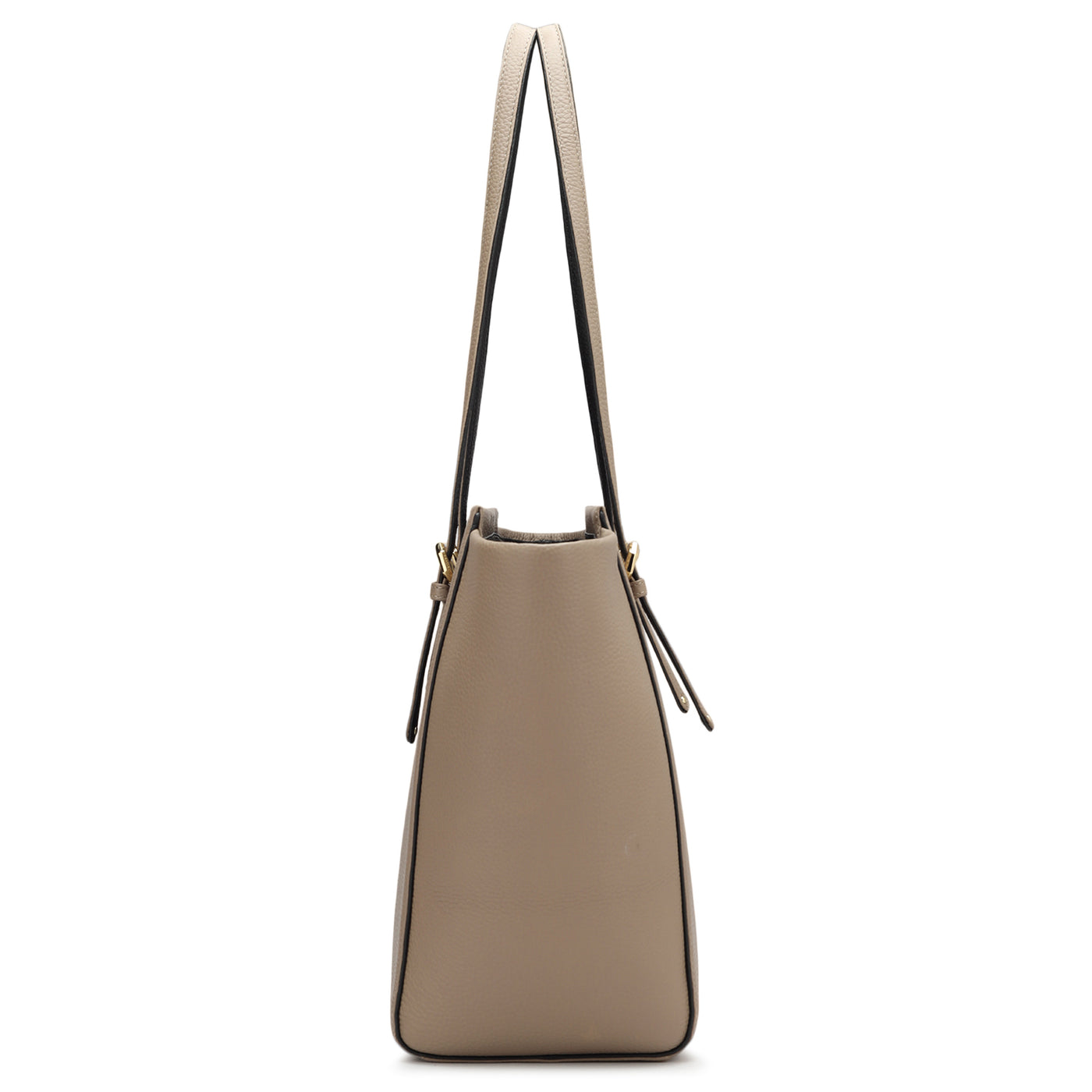 Large Wax Leather Tote - Greyish Taupe