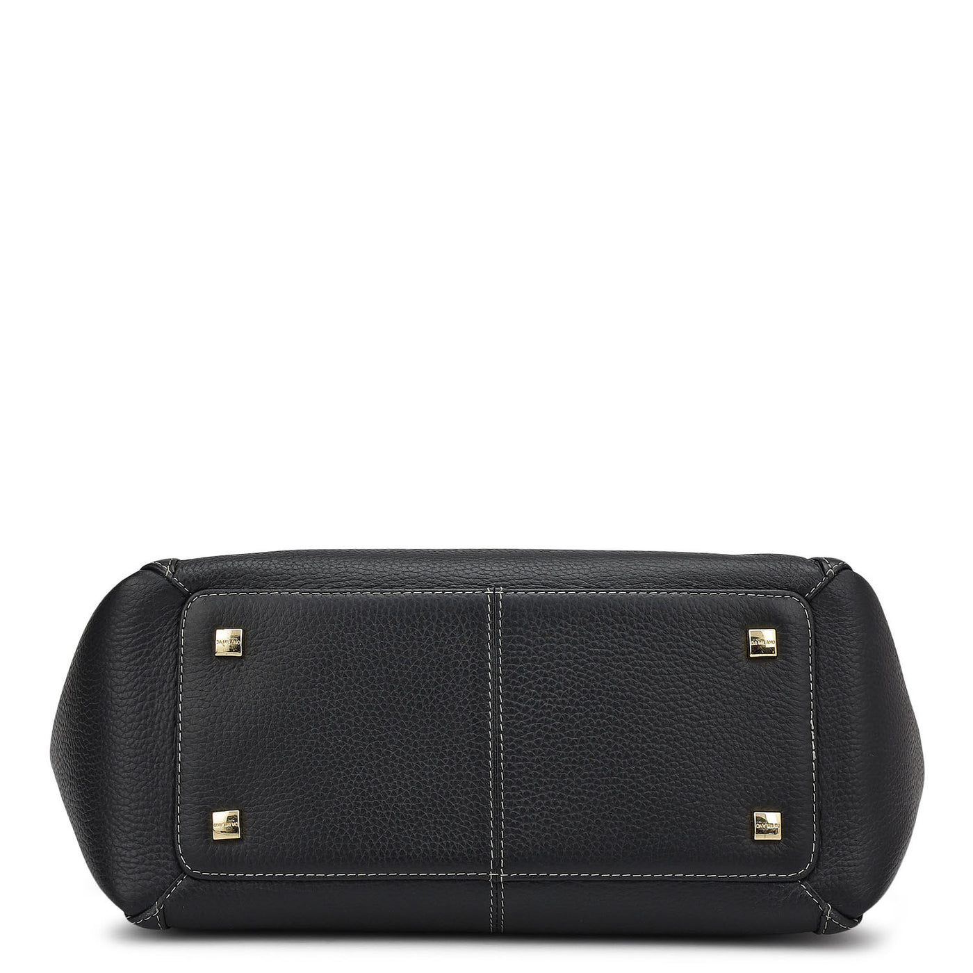 Medium Wax Leather Satchel - Black