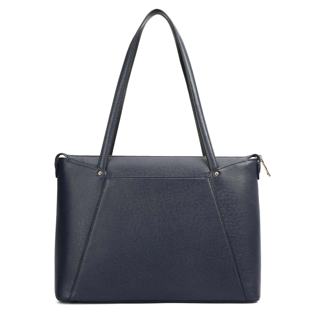 Medium Franzy Leather Tote - Patriot Blue