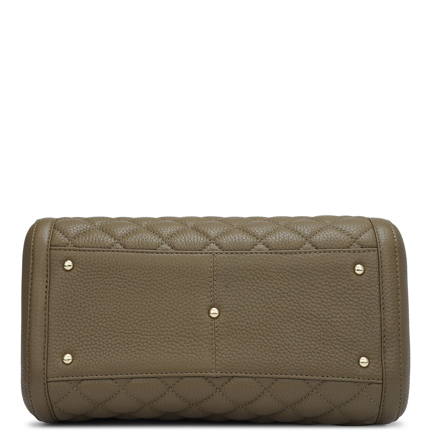 Medium Quilting Wax Leather Satchel - Moss