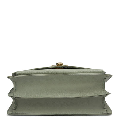 Small Wax Leather Shoulder Bag - Mint