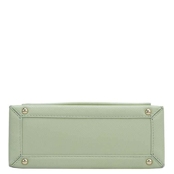 Small Franzy Leather Shoulder Bag - Mint