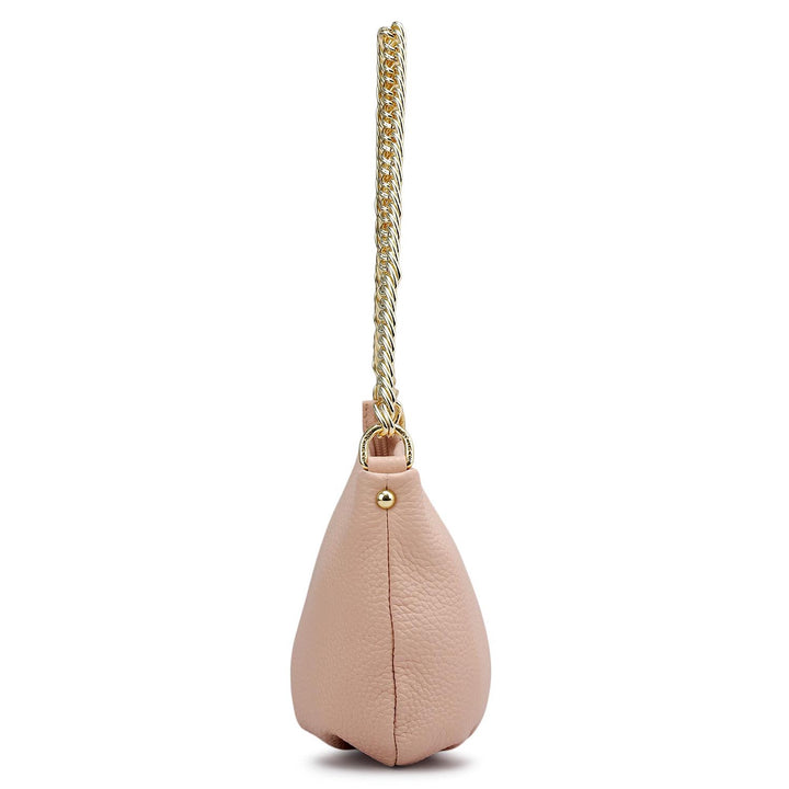 Small Wax Leather Shoulder Bag - Feather