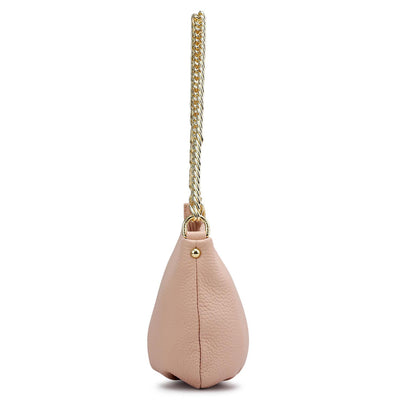 Small Wax Leather Shoulder Bag - Feather