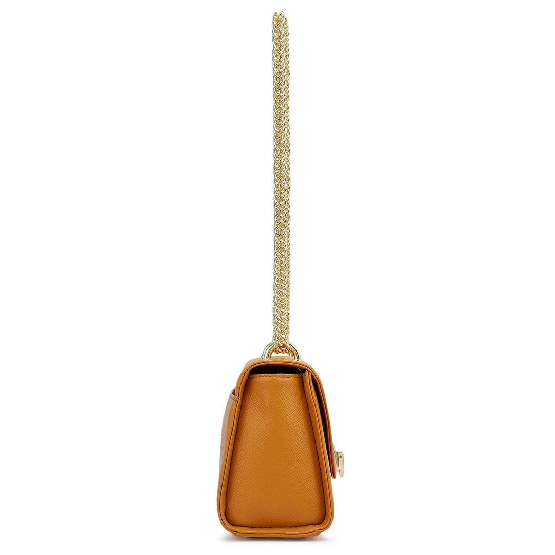 Small Franzy Leather Shoulder Bag - Flame