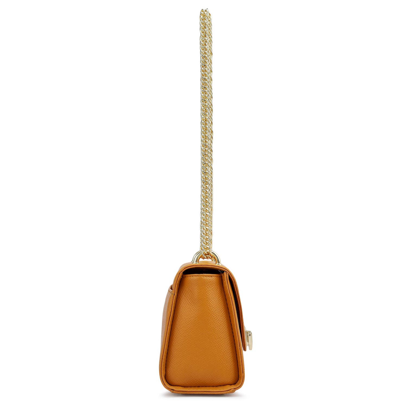 Small Franzy Leather Shoulder Bag - Flame