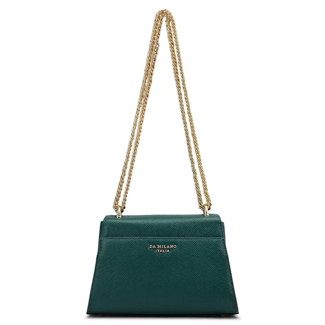 Small Franzy Leather Shoulder Bag - Forest
