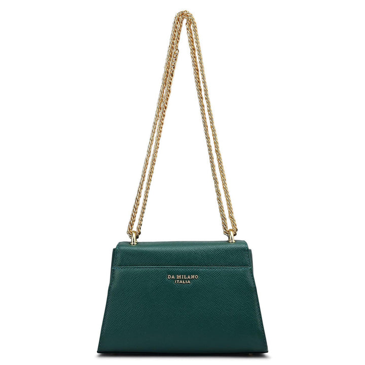 Small Franzy Leather Shoulder Bag - Forest