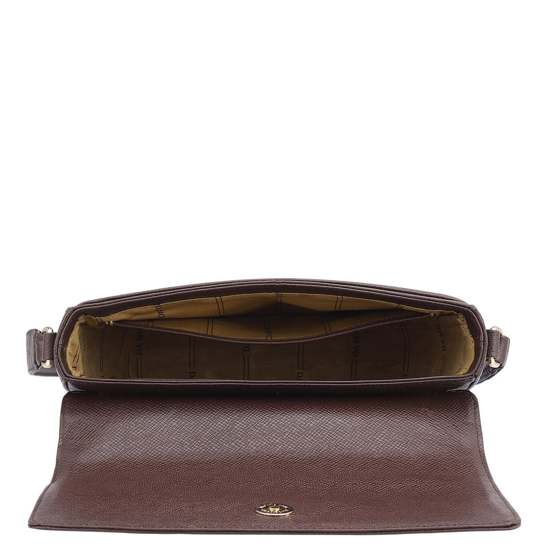 Small Franzy Leather Baguette - Oak