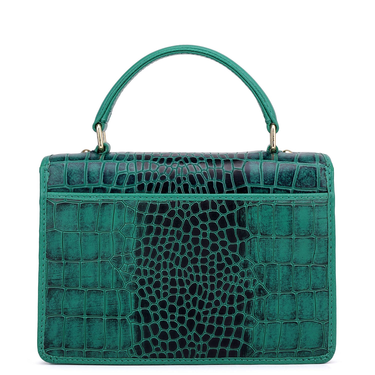 【極美品/希少】ミケランジェロ ダレスバッグ サフィアーノレザー 深緑 A4可 Small Croco Leather Satchel - Emerald Green – Da Milano