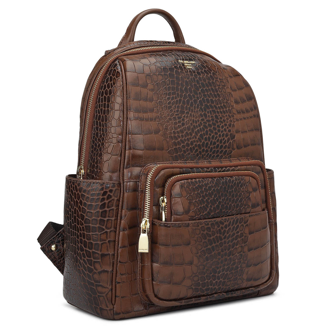 Croco Leather Backpack - Date