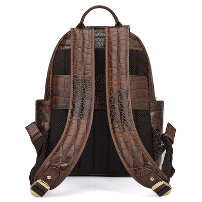Croco Leather Backpack - Date
