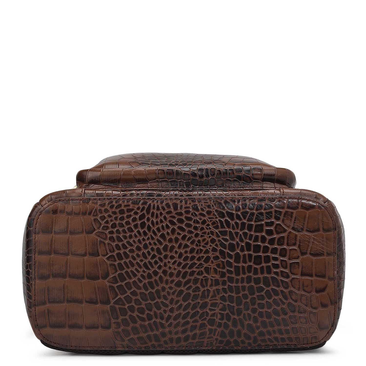 Croco Leather Backpack - Date – Da Milano