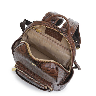 Croco Leather Backpack - Date