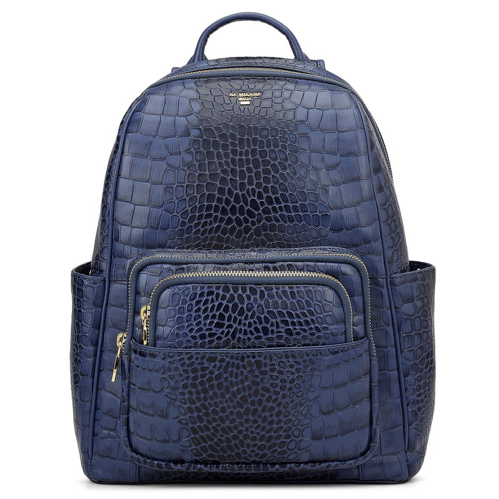 Croco Leather Backpack - Stardust