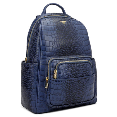 Croco Leather Backpack - Stardust