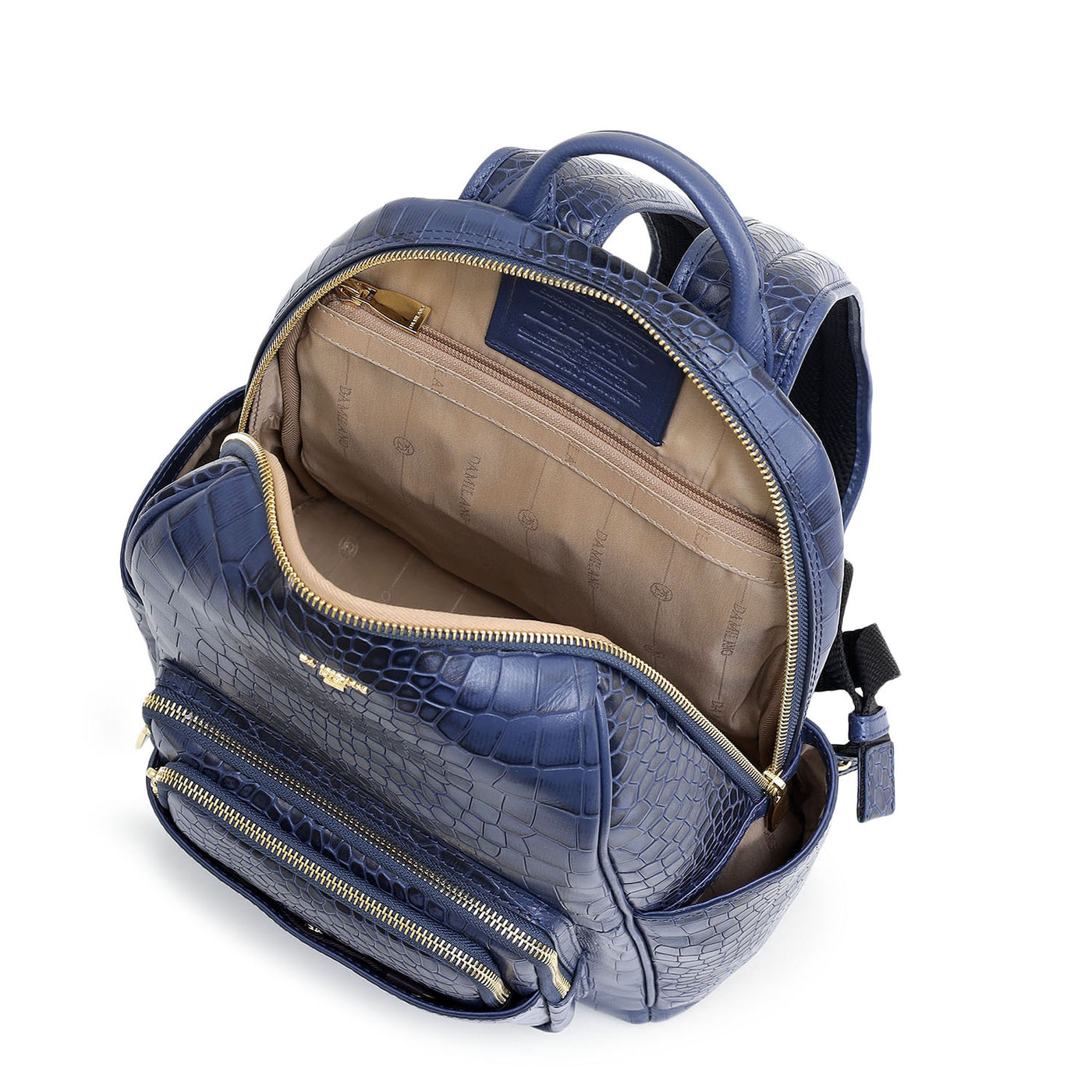 Croco Leather Backpack - Stardust