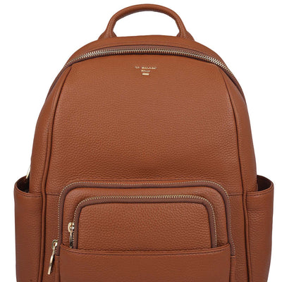 Wax Leather Backpack - Tan
