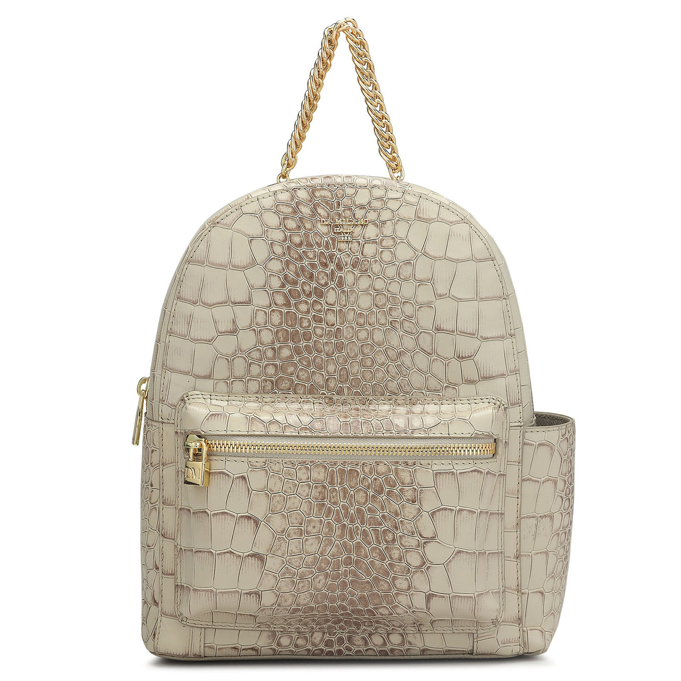 Croco Leather Backpack - Frost