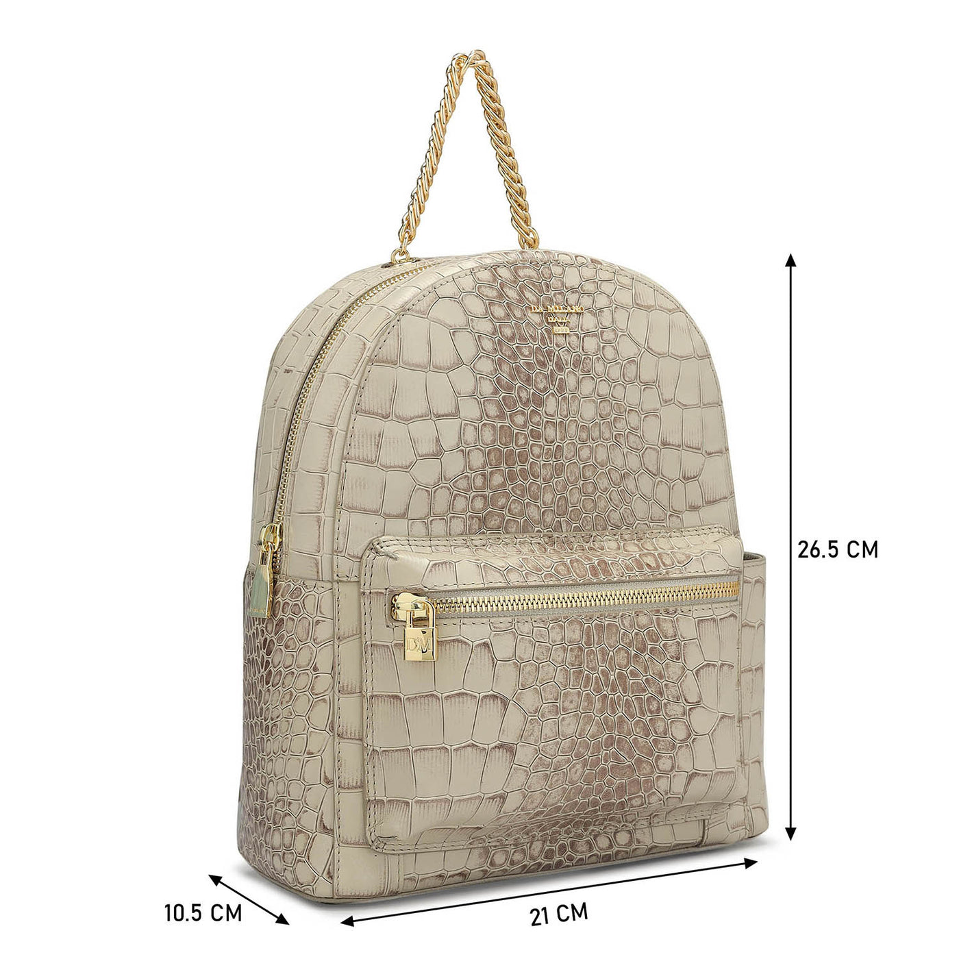 Croco Leather Backpack - Frost