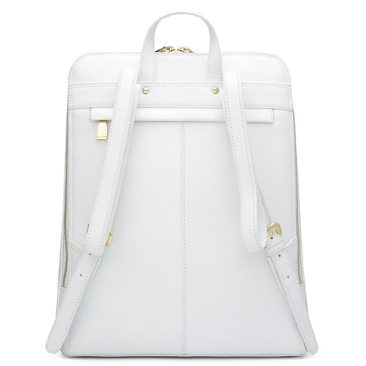 Monogram Franzy Leather Backpack - White