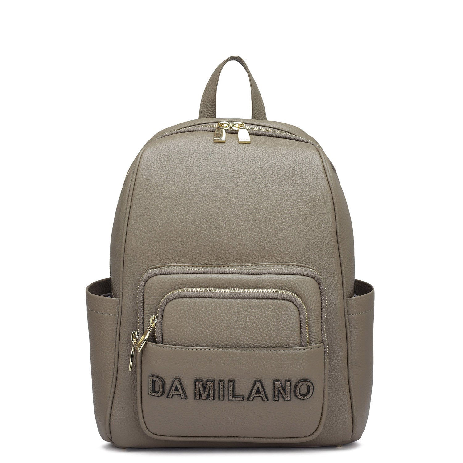Wax Leather Backpack - Greyish Taupe – Da Milano