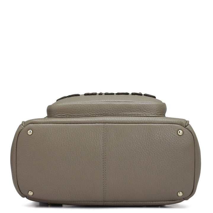 Wax Leather Backpack - Greyish Taupe