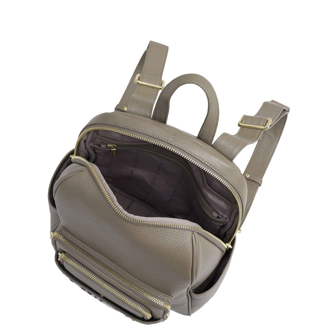 Wax Leather Backpack - Greyish Taupe