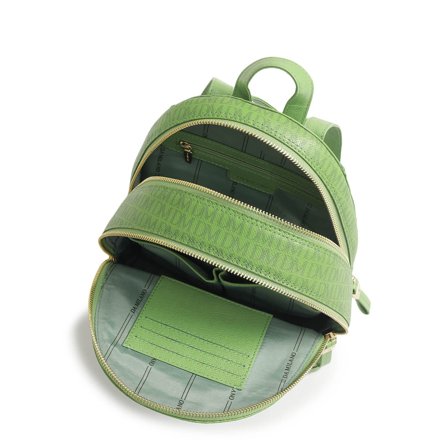 Monogram Franzy Leather Backpack - Kiwi – Da Milano